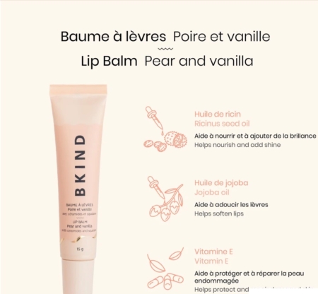 Baume à lèvres - Pêche et melon - BKIND 3