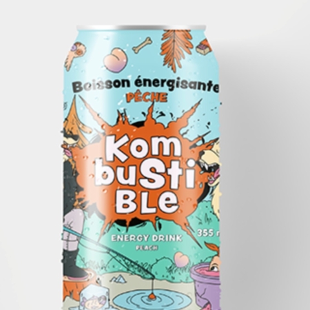 Boisson énergisante Cerise noire - Kombustible - Ékorce Kombucha