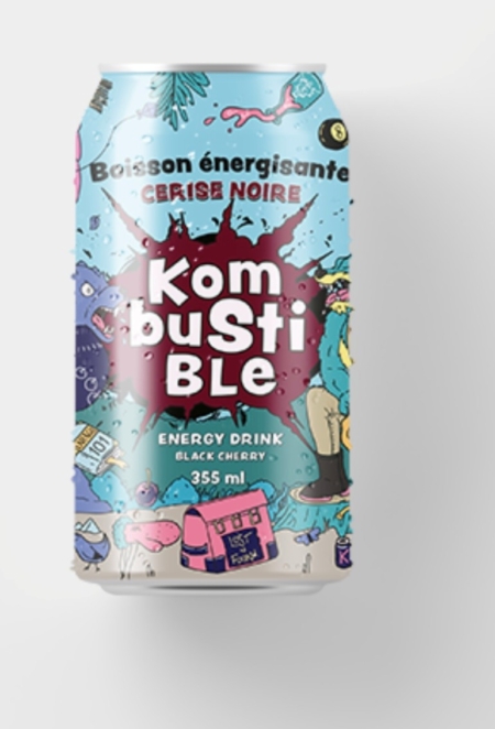 Boisson énergisante Cerise noire - Kombustible - Ékorce Kombucha 1