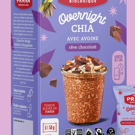 Chia au frigo - Mélange d’avoine et chia biologique - Rêve chocolaté