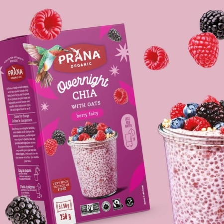 Chia au frigo - Mélange d’avoine et chia biologique rêve de petits fruits - Prana