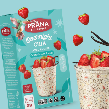 Chia au frigo - Mélange d’avoine et chia biologique - Shortcake aux fraises 1