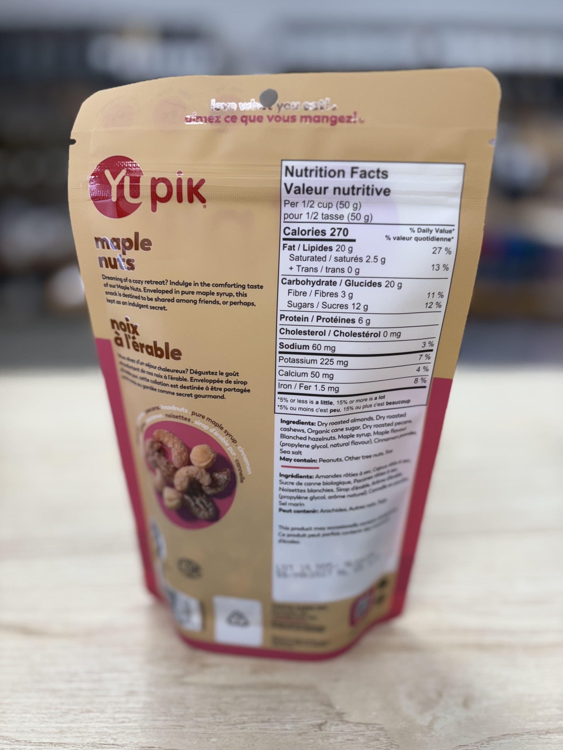 Collations - Noix à l'érable