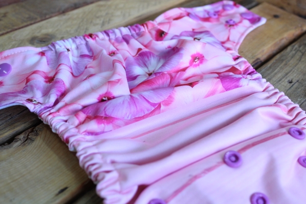 Couche lavable OS Lavande & Jonquille - Fleurs