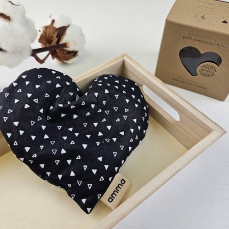 Coussin réconfort Cœur pour bébé en coton (Népal)