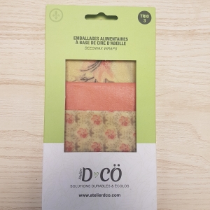 Emballage en cire d'abeille - Trio - D-CÖ - Concombre, tomates et citrons (Copie)