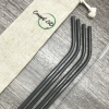Ensemble de pailles en acier inoxydable - Pliées
