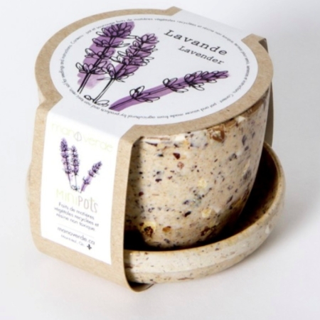 Lavande - pot fibres recyclées - Mano Verda 7