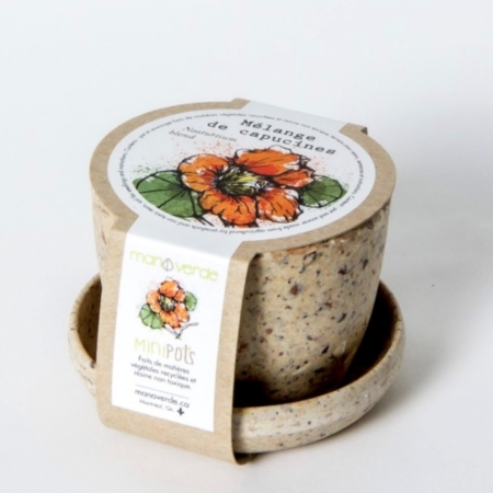 Mélange capucines - pot fibres recyclées - Mano Verda