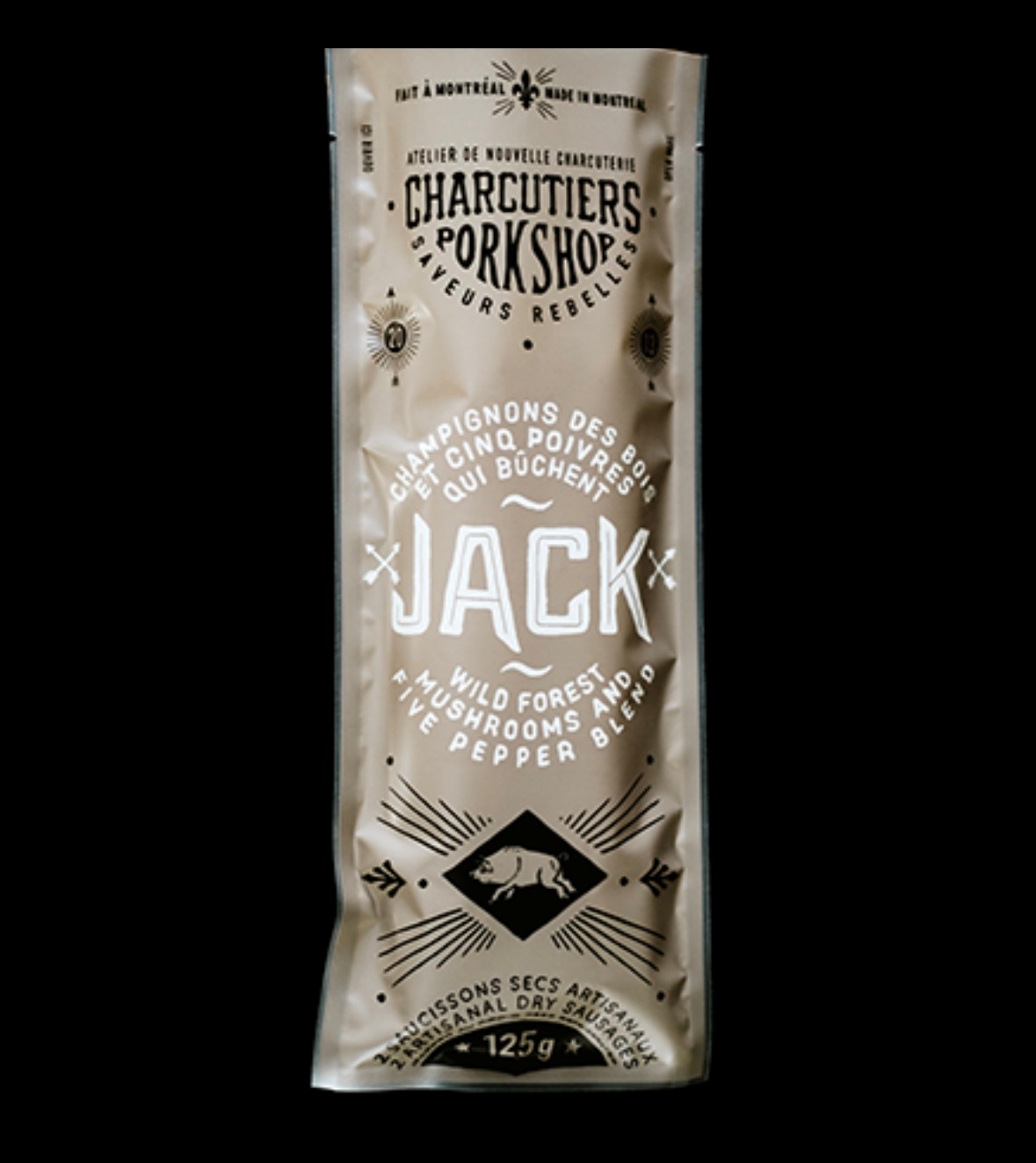 Saucisson sec artisanal - Épices à steak de Montréal - Pork Shop