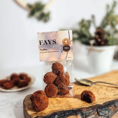 Truffes au chocolat et méliot - Fays